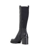 Bottes en Cuir Destiny noires - Talon 8.5 cm