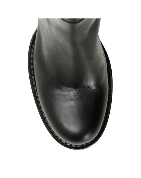 Bottes en Cuir Destiny noires - Talon 8.5 cm