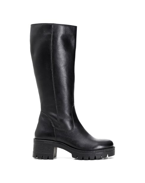 Bottes en Cuir Alyssa noires