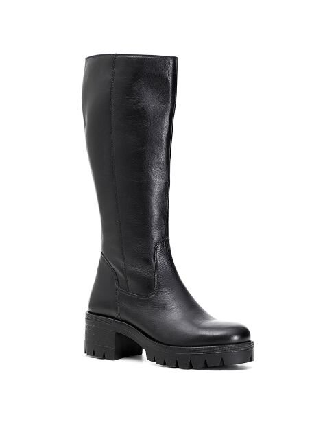 Bottes en Cuir Alyssa noires