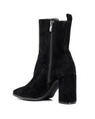 Bottines à Talon en Velours de Cuir Lana noires - Talon 7 cm