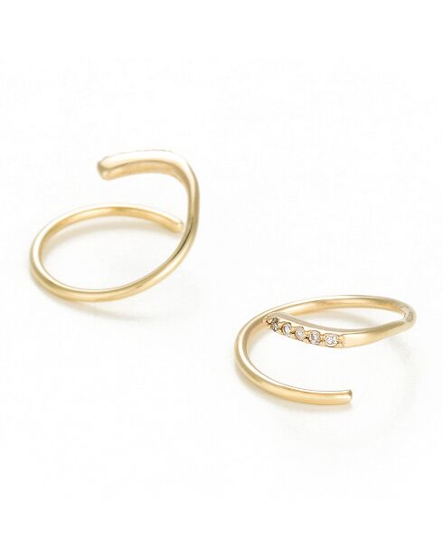 Boucles d'oreilles Joli Tourbillon Diamants 0.03 ct or jaune