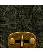 Khaki Hero leren schoudertas - 26x14x7,5 cm