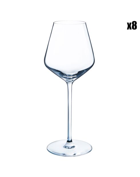 8 Verres à eau Diamantis transparents - 47 cl