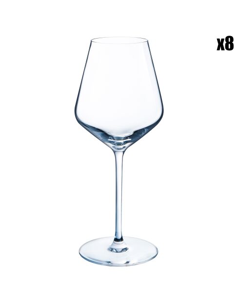 8 Verres à eau Diamantis transparents - 29 cl