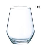 8 Verres à eau Diamantis transparents - 40 cl