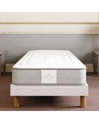 Windsor matras + boxspringset wit/grijs - 80x200 cm