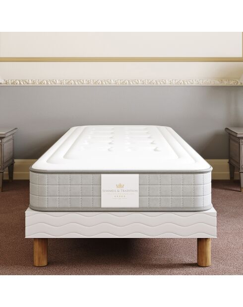 Matratze Windsor + Boxspringset weiß/grau - 90x200 cm