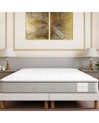 Set materassi Windsor + 2 basi bianco/grigio - 2x90x200 cm