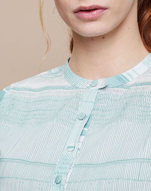 Blouse Émeline Estampe menthe clair