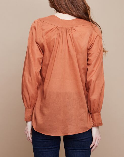 Blouse Jampa Lace Detail canyon