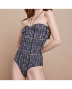 Maillot de Bain Casio 1 Pièce  Broken Stripes bleu