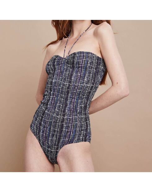 Maillot de Bain Casio 1 Pièce  Broken Stripes bleu