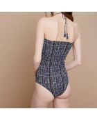 Maillot de Bain Casio 1 Pièce  Broken Stripes bleu