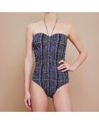 Maillot de Bain Casio 1 Pièce  Broken Stripes bleu