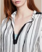 Blouse Madalena Pondichéry blanc/noir