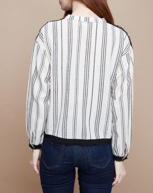 Blouse Madalena Pondichéry blanc/noir