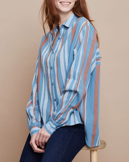 Chemise Florentine Essaouira Stripes bleue