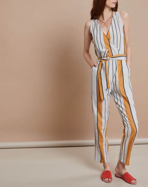 Weiß/gelber Noé Jumpsuit