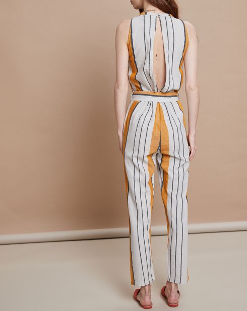 Weiß/gelber Noé Jumpsuit