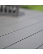 Set da giardino Miami tavolo allungabile + 8 poltrone antracite - 180/240x100x77 cm