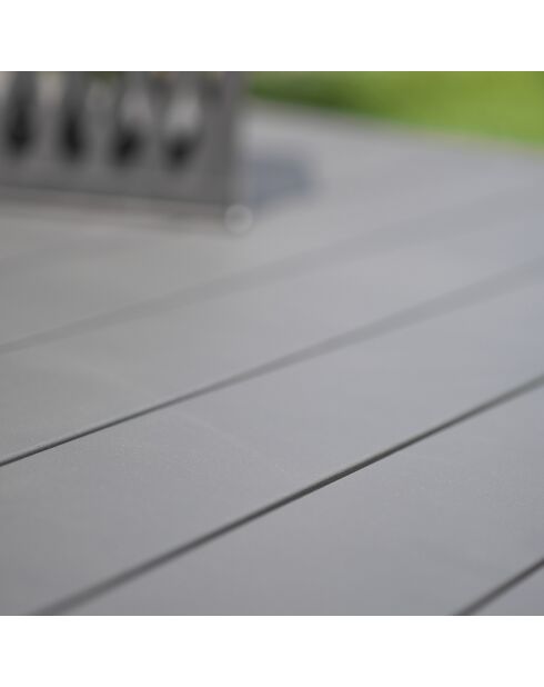 Tuinset Miami uitschuifbare tafel + 8 fauteuils antraciet - 180/240x100x77 cm