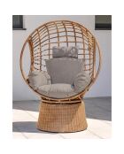 Balancelle de jardin BORABORA en résine tressée marron - 110x87x153 cm