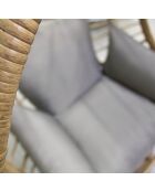 Balancelle de jardin BORABORA en résine tressée marron - 110x87x153 cm