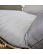 Balancelle de jardin BORABORA en résine tressée marron - 110x87x153 cm