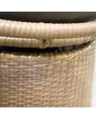 Balancelle de jardin BORABORA en résine tressée marron - 110x87x153 cm