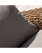 Mobiliario de jardín Bora-Bora para 6 personas en resina tejida marrón