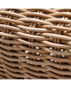 Mobiliario de jardín Bora-Bora para 6 personas en resina tejida marrón