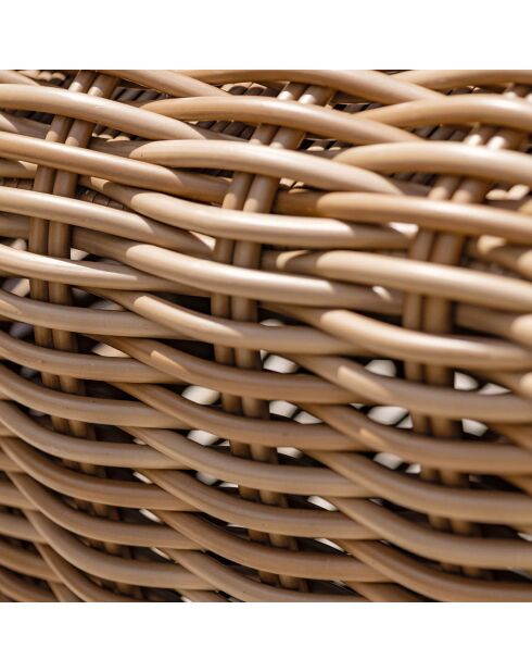 Salon de jardin Bora-Bora 6 personnes en résine tressée marron