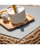 Mobiliario de jardín Bora-Bora para 6 personas en resina tejida marrón