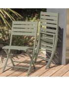 2 Marius opvouwbare tuinstoelen in kaki aluminium - 46x41xH.82 cm