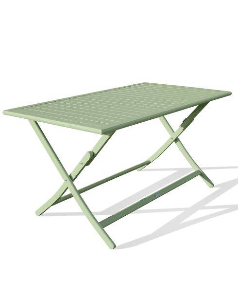 Klappbarer Gartentisch Marius aus blauem Aluminium - 140x80xH.73 cm