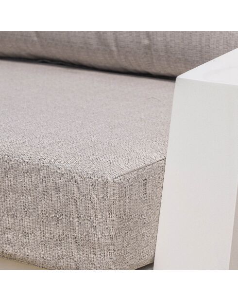 Ibiza Gartenmöbel für 5 Personen aus weißem Aluminium