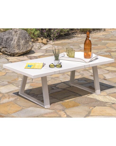 Ibiza Gartenmöbel für 5 Personen aus weißem Aluminium