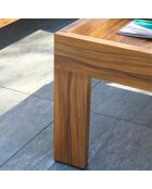 Majorca Gartenmöbel für 5 Personen in Aluminium-Holzoptik, braun/weiß