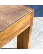 Majorca Gartenmöbel für 5 Personen in Aluminium-Holzoptik, braun/weiß