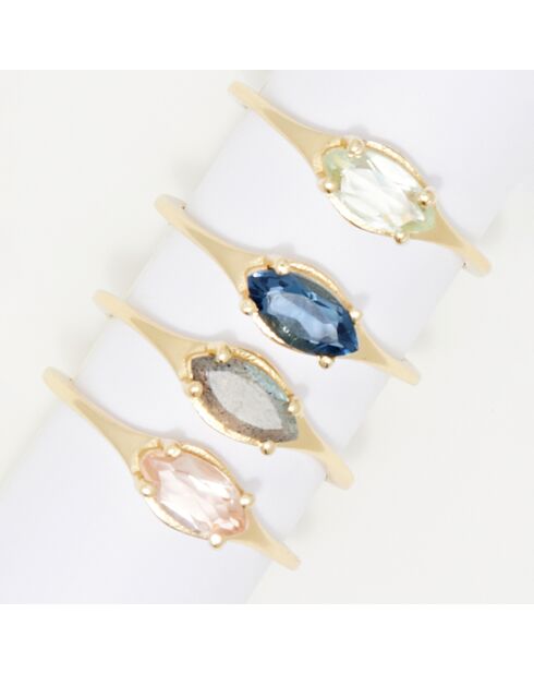 4 Bagues Noelya Multipierres en laiton doré