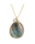 Collier Célestine Labradorite en laiton doré