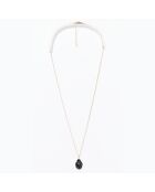 Collier Louane Onyx en laiton doré
