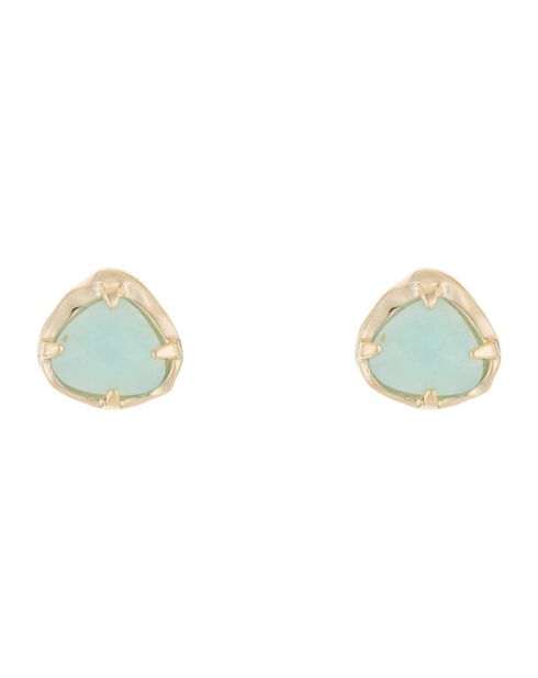 Boucles d'oreilles Sahoura Amazonite en laiton doré