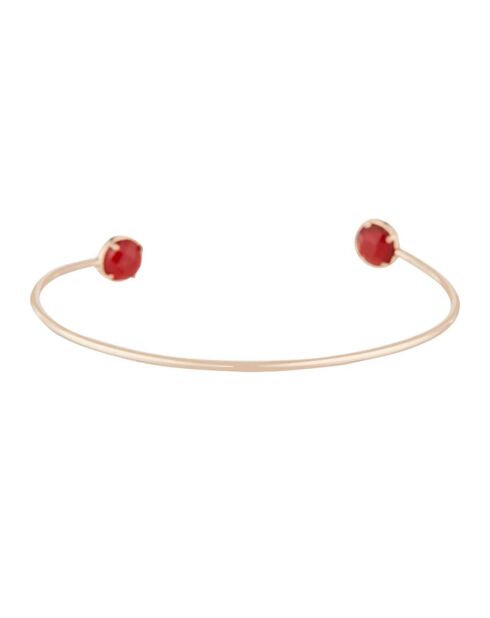 Jonc Aya Cornaline en laiton doré