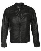 Veste en Cuir John noire