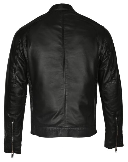 Veste en Cuir John noire