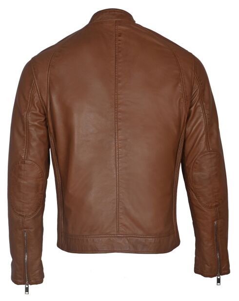 Veste en Cuir John cognac