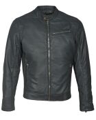 Veste en Cuir John gris foncé