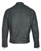Veste en Cuir John gris foncé